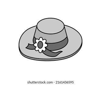 Icono de diseño isométrico de sombrero solar. Ilustración web de vectores. 3.ª colorida concepción