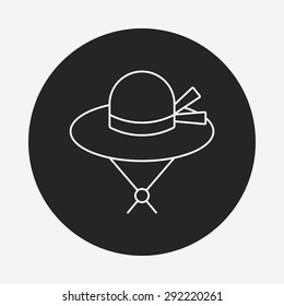 sun hat line icon