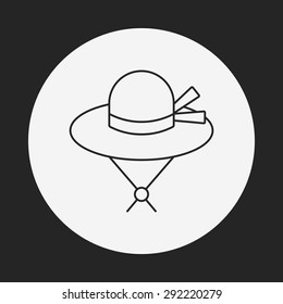 sun hat line icon