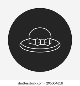 Sun hat line icon