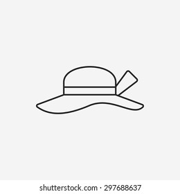 Sun hat line icon