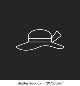 Sun hat line icon