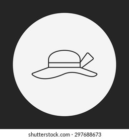 Sun hat line icon