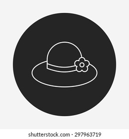 Sun hat line icon