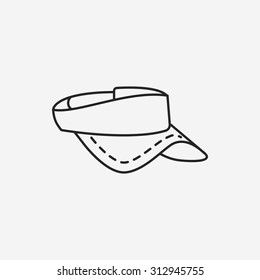 Sun hat line icon