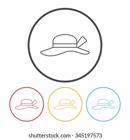 Sun hat line icon