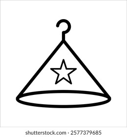 Sun hat line icon. linear style sign for mobile concept and web design. Panama hat outline vector icon. Symbol, logo illustration. Vector graphics