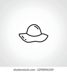 sun hat line icon. Pamela hat line icon,