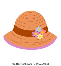 Sun hat vector illustration isolated on white background