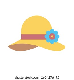sun hat vector illustrations. simple design