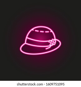 sun hats neon style icon. Simple thin line, outline vector of hats icons for ui and ux, website or mobile application