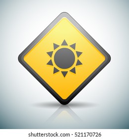Sun hazard sign