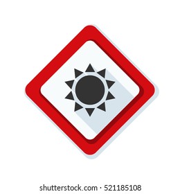 Sun hazard sign