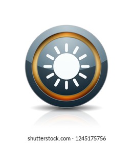 Sun Heat button illustration