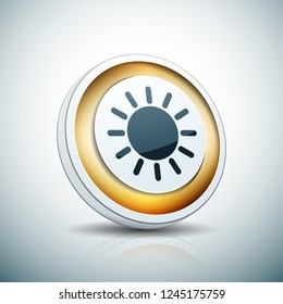 Sun Heat button illustration