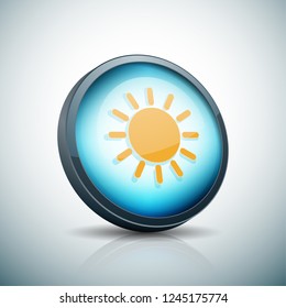 Sun Heat button illustration