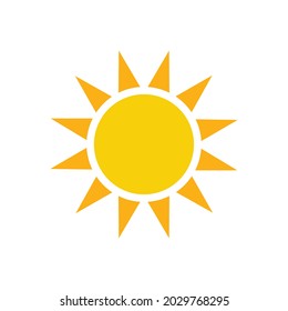Sun heat icon. Simple flat style. Shine, warm, web, pictogram, sunlight, heat, symbol, weather concept. Vector illustration isolated on white background. EPS 10