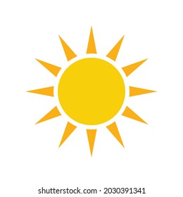 Sun heat icon. Simple flat style. Shine, warm, web, pictogram, sunlight, heat, symbol, weather concept. Vector illustration isolated on white background. EPS 10