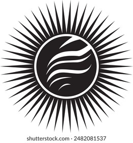 Sun Heat Vector Logo Illustration