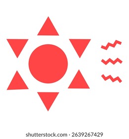 Sun with Heat Waves Icon