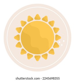 diseño de resaltado de sol sobre blanco