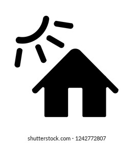 sun and home icon