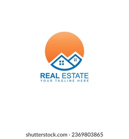 Sun homes logo vector design 