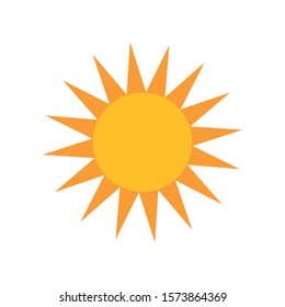 sun hot flat style icon vector illustration design