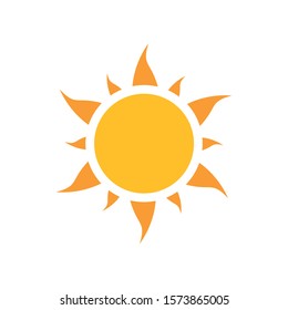 sun hot flat style icon vector illustration design