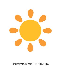 sun hot flat style icon vector illustration design