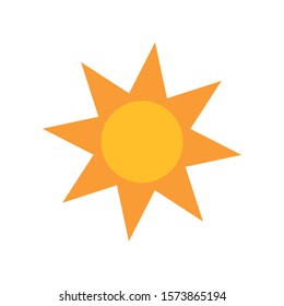 Sun Hot Flat Style Icon Vector Stock Vector (Royalty Free) 1573865194 ...