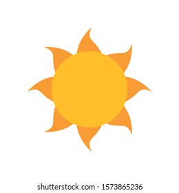 sun hot flat style icon vector illustration design