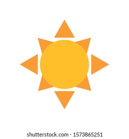 sun hot flat style icon vector illustration design