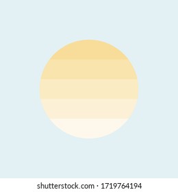 sun hot flat style icon vector illustration