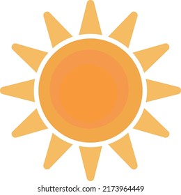 Sun hot. Flat style icon vector illustration design. Weather forecast	