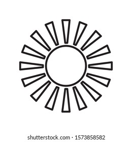 sun hot line style icon vector illustration design
