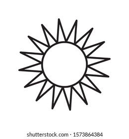 sun hot line style icon vector illustration design