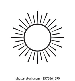 sun hot line style icon vector illustration design