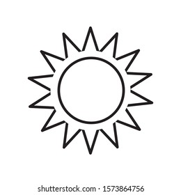 sun hot line style icon vector illustration design