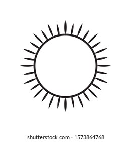 sun hot line style icon vector illustration design