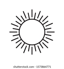 sun hot line style icon vector illustration design