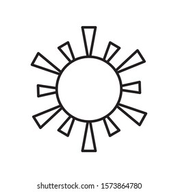 sun hot line style icon vector illustration design
