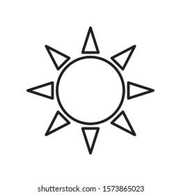 sun hot line style icon vector illustration design