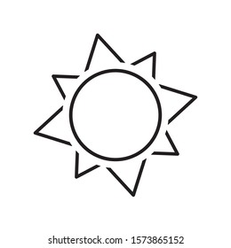 sun hot line style icon vector illustration design