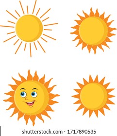 caricatura solar caliente solar vector lindo divertido