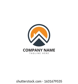 Sun House logo design. Real estate Modern and elegant style design.
