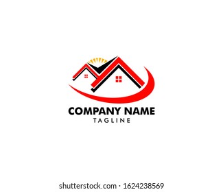 Sun House Logo Design Template