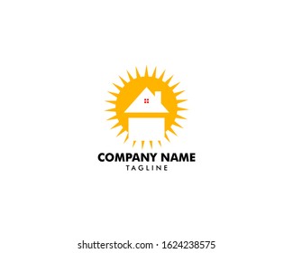 Sun House Logo Design Template