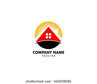 Sun House Logo Design Template