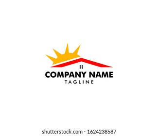 Sun House Logo Design Template